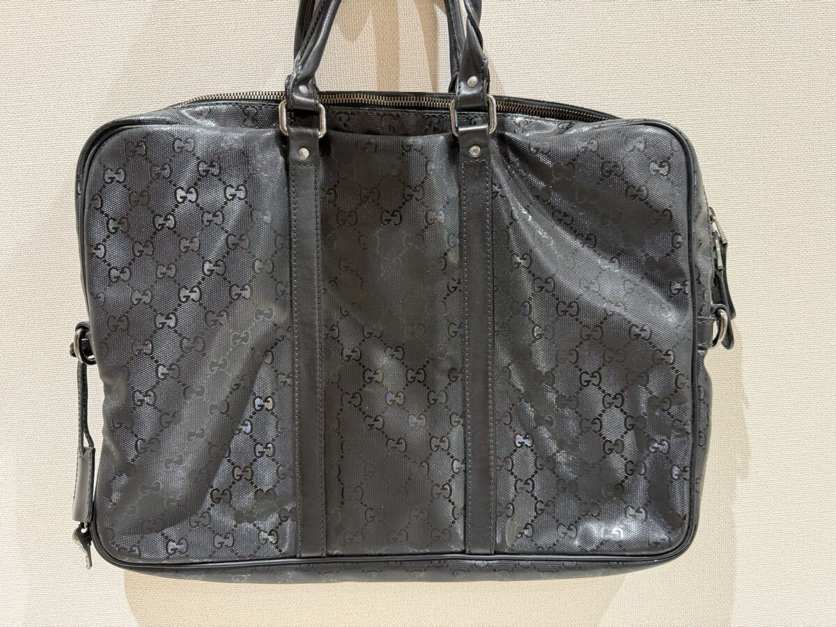 最終価格です！ GUCCIビジネスバッグ ブラック シマ GG柄 グッチ GG柄 