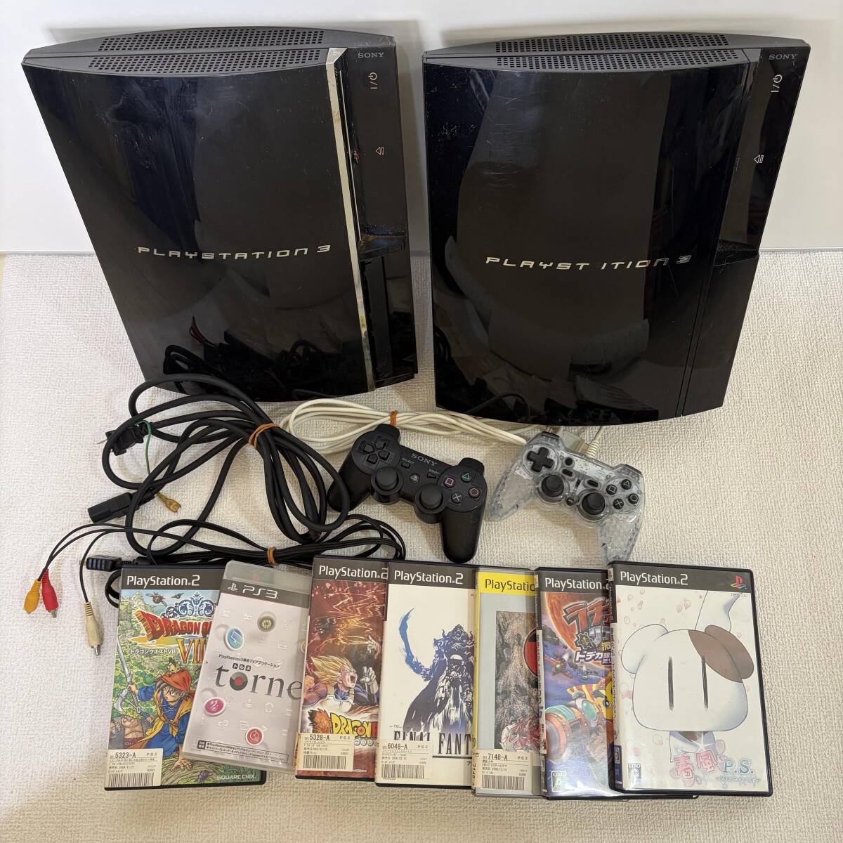 1円スタート 【ジャンク】まとめ PS3 初期型 CECHA00 60GB CECHB00（20GB） ソフト多数 コード類 修理前提 ...
