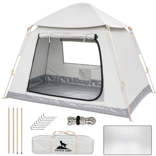 【開くだけ！設営10秒】 ワンタッチテント 2~4人用 UVカット UPF50+ 開くだけ！設営10秒】 ワンタッチテント 2~4人用 UVカット UPF50+
