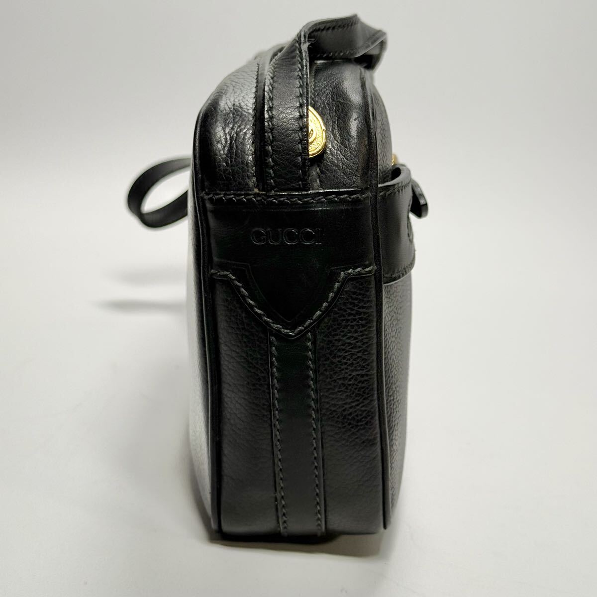f106 1円〜 GUCCI グッチ オールドグッチ レザー ショルダーバッグ 