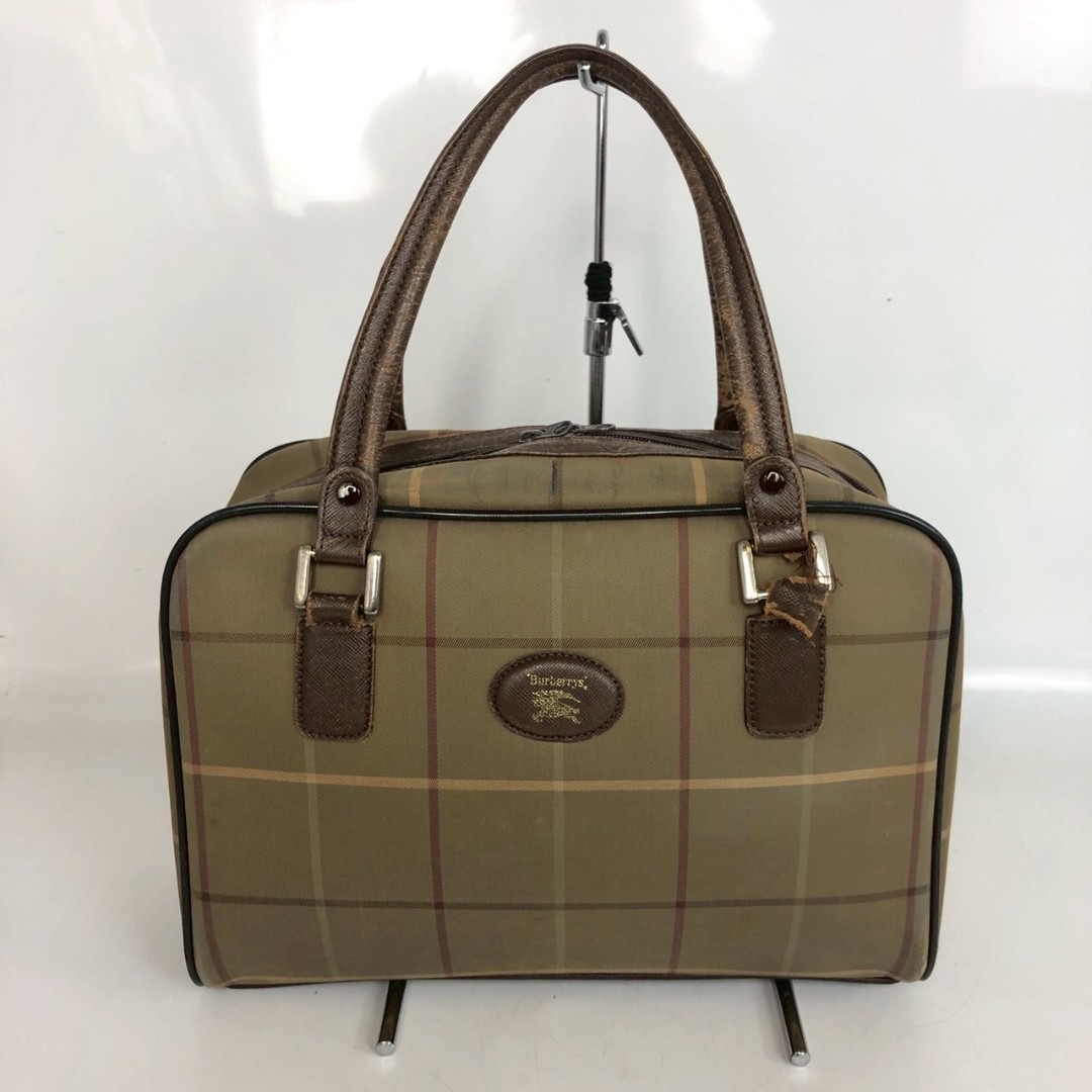 鍵なし 中古】 Burberrys ボストンバッグ ヴィンテージ チェック 柄