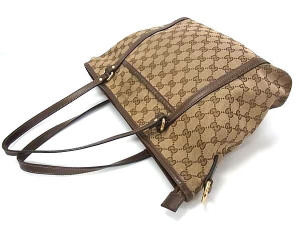 1円 GUCCI グッチ 388929 525040 GG柄 GGキャンバス ハンドバッグ 