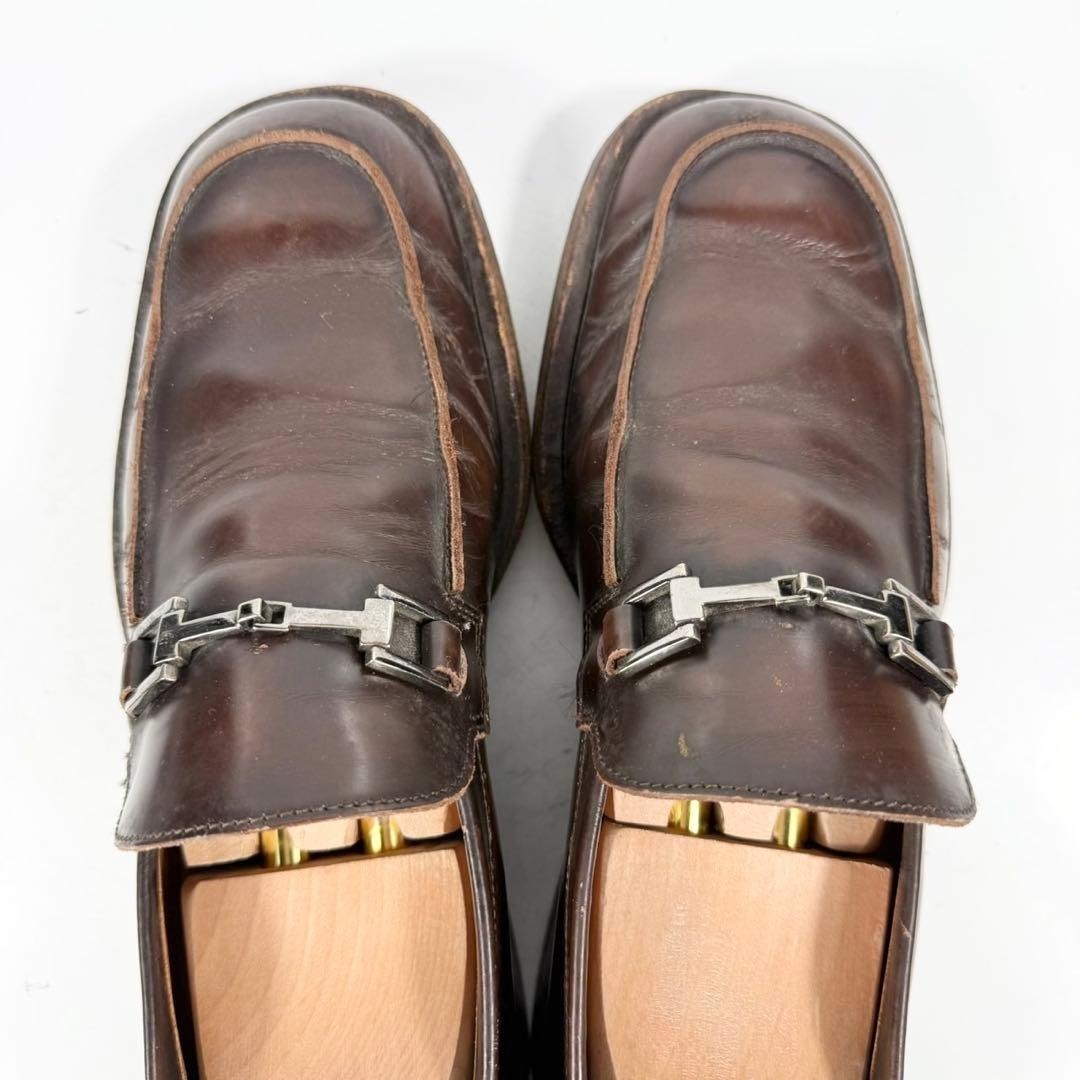 GUCCI グッチ ビットローファー（41）革靴 トムフォード期 茶 スクエア 