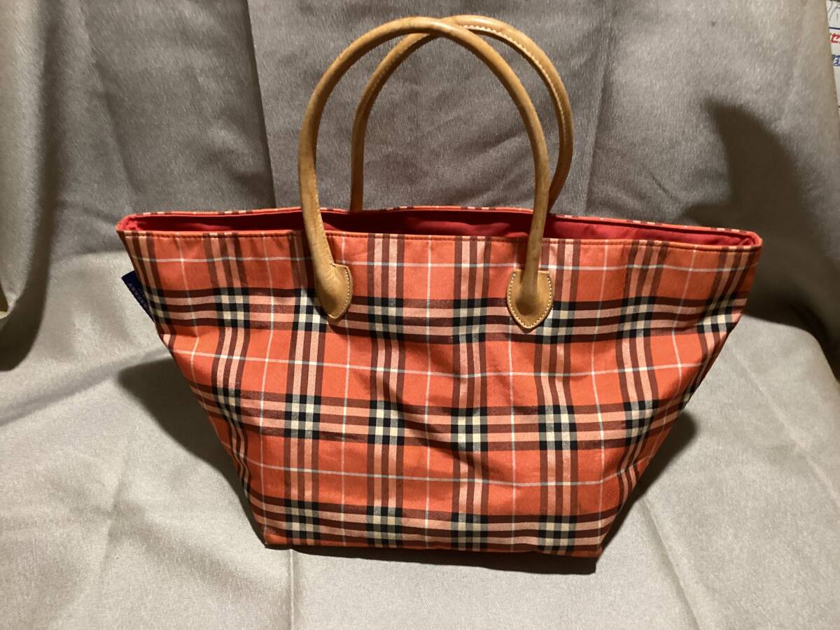 レディース 美品BURBERRY BLUE LABEL舟形 ミニハンドバッグ ノバチェック