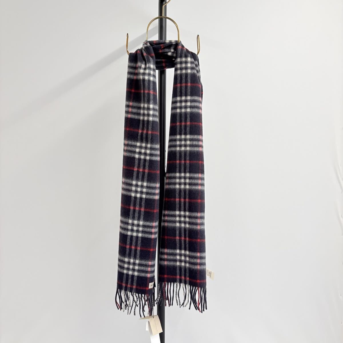 未使用 タグ付き BURBERRY LONDON バーバリー ノバチェック カシミヤ 
