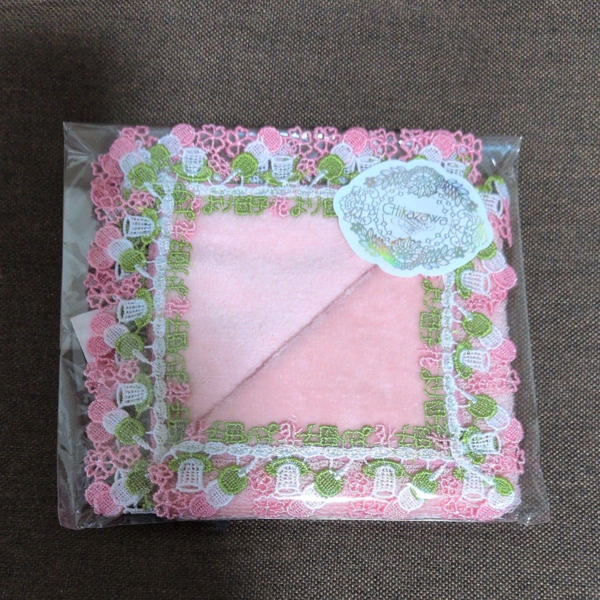 近沢レース店 タオルハンカチ 花より団子 ピンク 新品 | Shop at