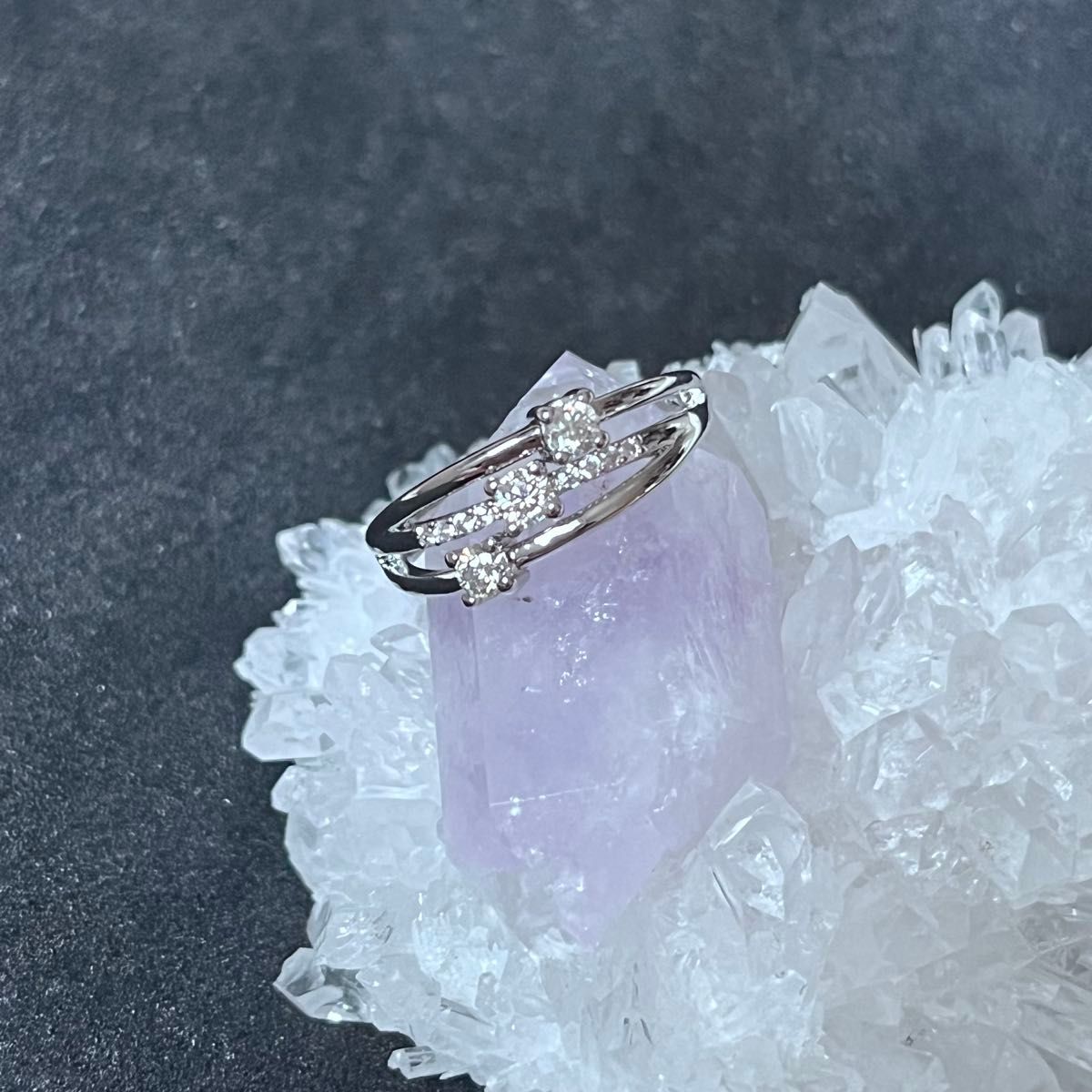 モアサナイト 0.5ct ベゼルセッティングリング GOLD【約12号