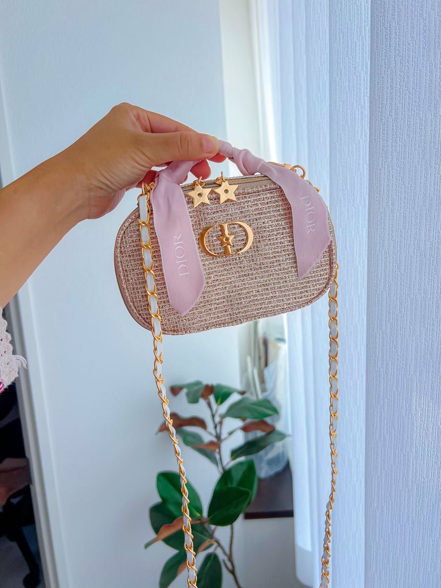Christian Dior ディオール ノベルティ ポーチ チェーンバッグ ピンク