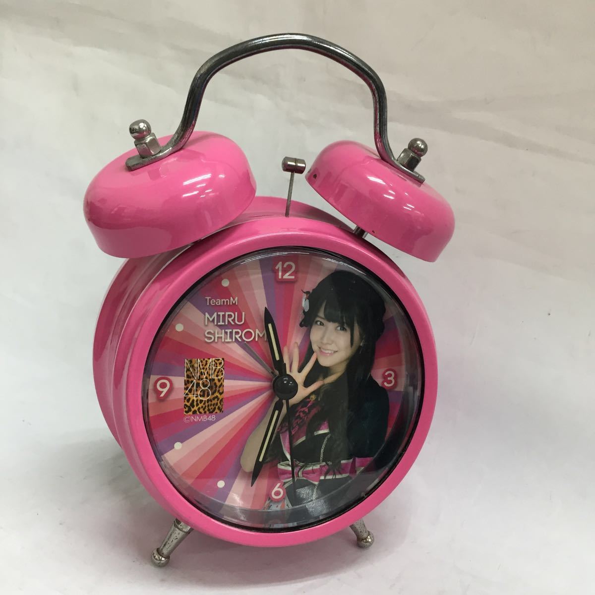 【中古】NMB48 VOICE ALARM CLOCK ボイス入り目覚まし時計 白間美瑠 ※動作確認済み(210713A03