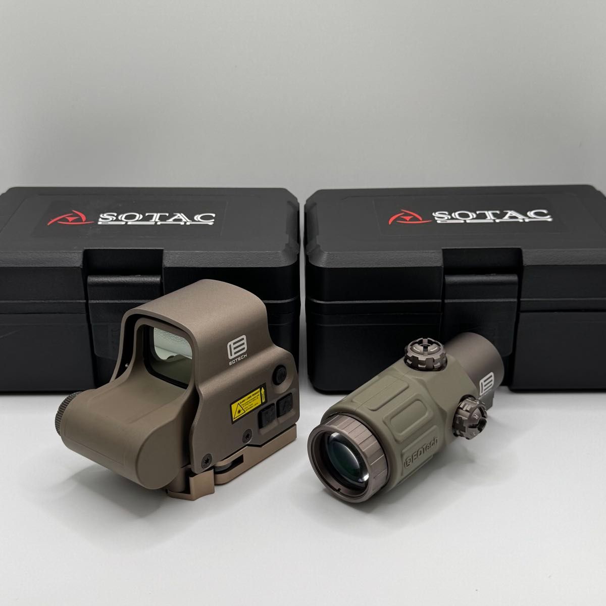 SOTAC製 EOTECHタイプ EXPS3ホロサイト&G33マグニファイア FDE