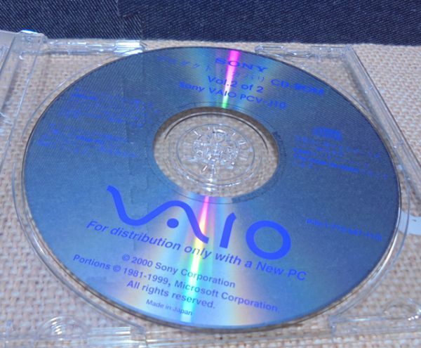 【限定製作】 無料長期保証 SONY プロダクトリカバリ CD-ROM VAIO PCV-J10 Vol.2 of 2 ドライバー アプリ freppolive.se freppolive.se