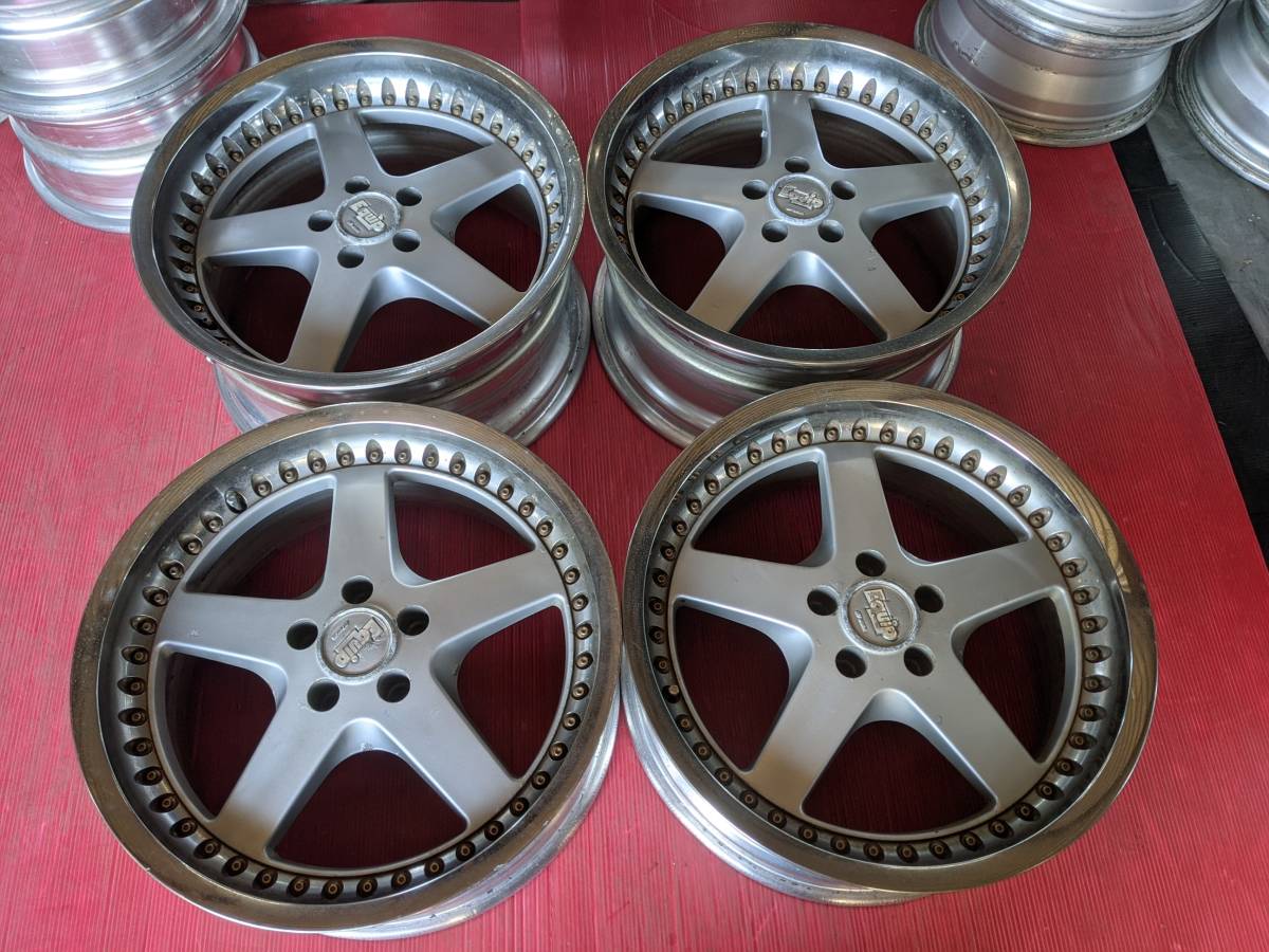 いいスタイル-☆ALFA ROMEO Stradista ASSO 軽量化☆17×7.5JJ OFF:+35 PCD98-5H ハブ径；58mm  傷、汚れ、錆、塗装剥がれあり 4本 MADE IN JAPAN - srisanthibakery.com