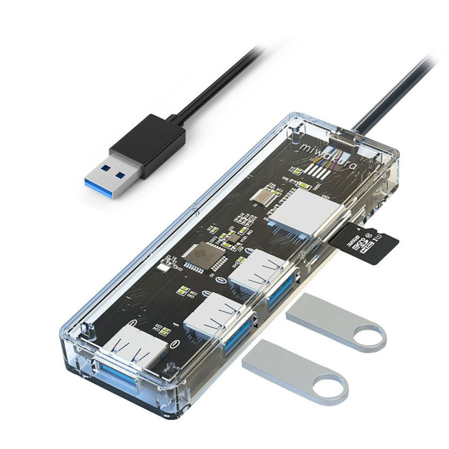 【日本産】 驚きの値段で 同梱可能 SDカードリーダー USB3.0 3ポート ハブ スケルトンUSB3.2Gen1対応 美和蔵 MPC-HU3PU3CR-R 1321ｘ１台 mojpit.pl mojpit.pl