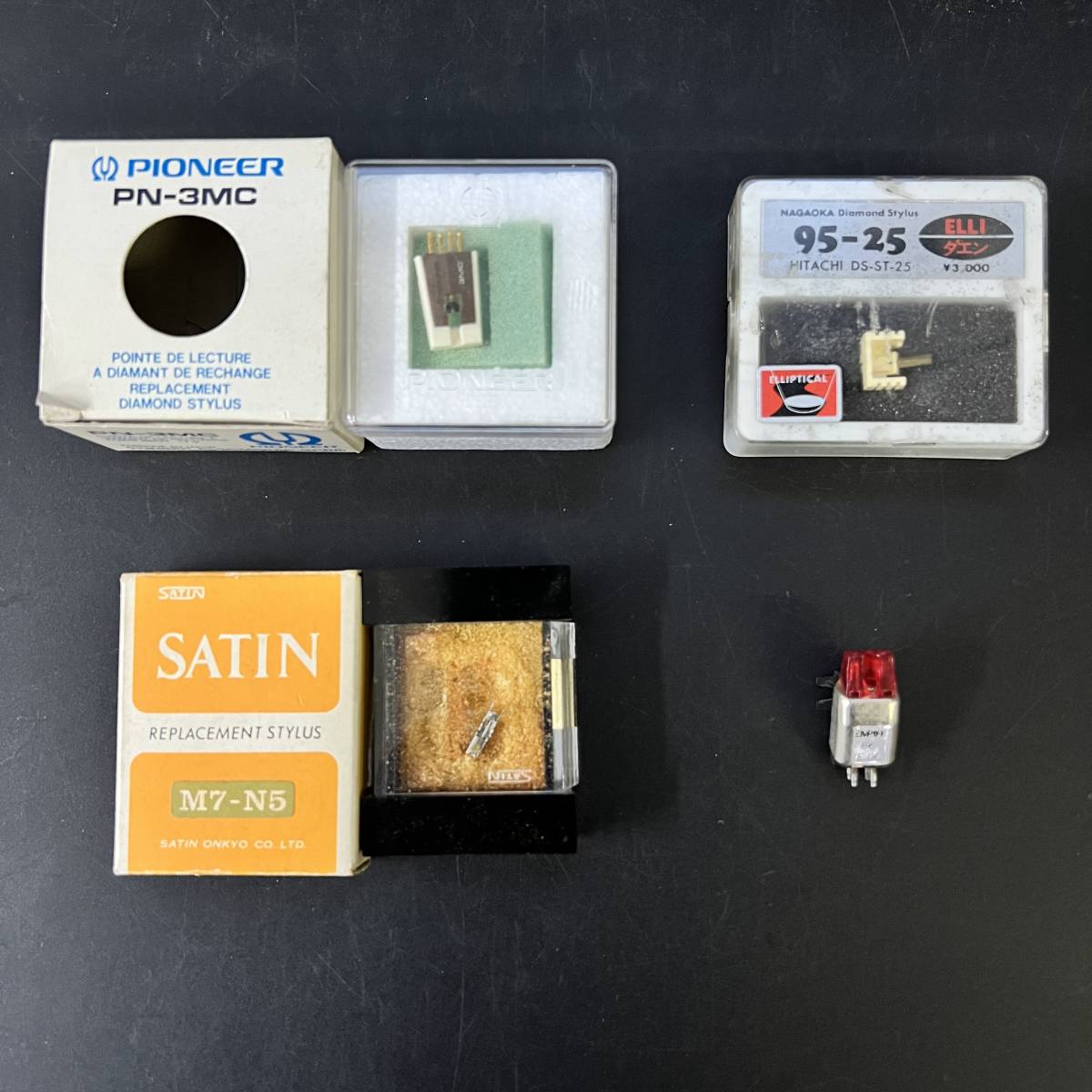 【SS】レコード針 まとめて4点 PIONEER PN3MC SATIN M7N5 NAGAOKA Diamond Stylus ダエン
