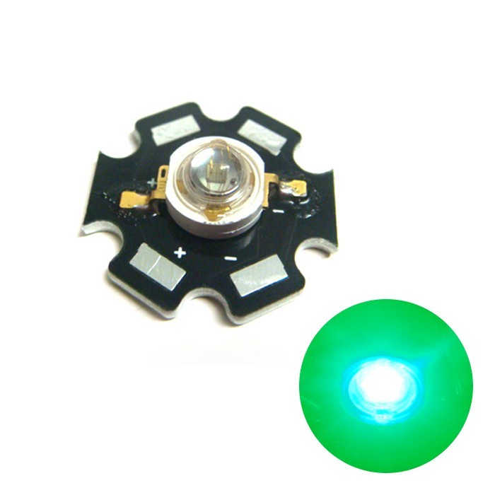 100％安い 期間限定特価 Edison POWER LED 1W 緑色 EDET-1LA2 星型ヒートシンク付き 10個 ishowgame.com ishowgame.com