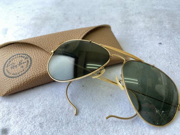 C416-O15-418 RAY-BAN レイバン B＆L RAY-BAN USA ティアドロップ型 サングラス 58 14 ⑤ ...