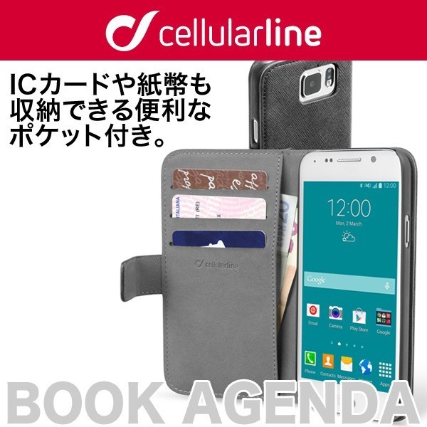 50%OFF 定価 スマホケース cellularline Book Agenda 手帳型 レザーケース for Galaxy S6 SC-05G zmjita.com zmjita.com