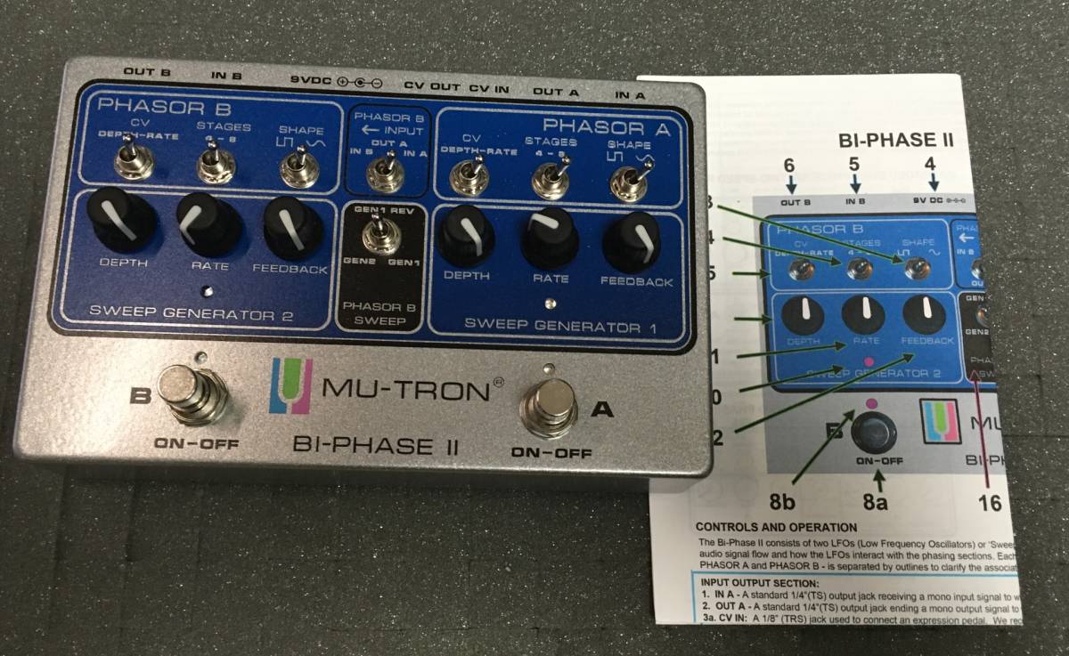 Mu-Tron Bi-Phase II ミュートロン バイフェイズ 2 MuTron BiPhase II Made in the US フェ ...