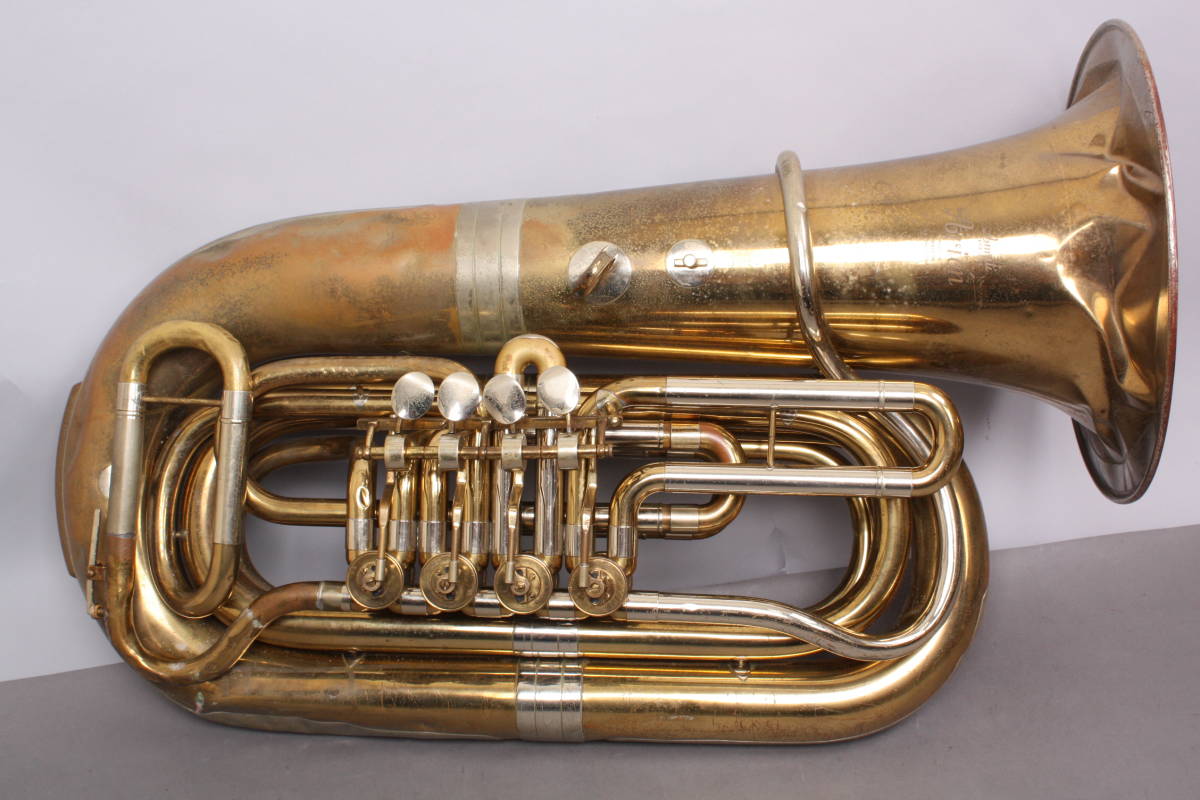 100円～ チューバ Amati KRASLICE アマティ クラースリス チェコスロバキア製 No.16604 Tuba 楽器 管楽器 ジャンク品 ＃200※4548/30K