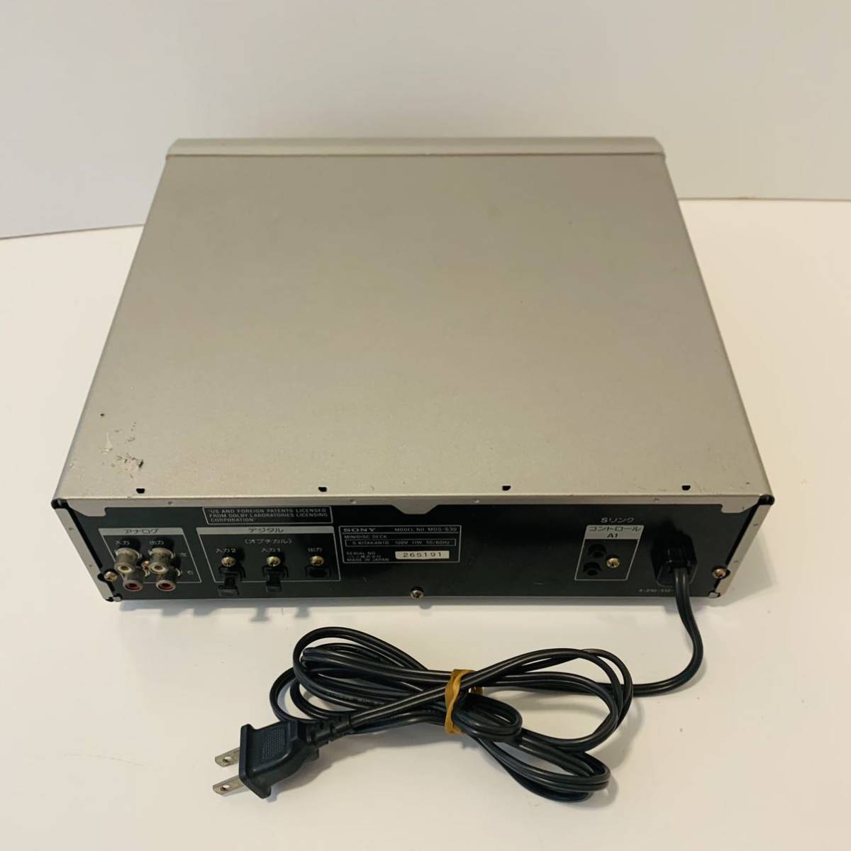 3198 ★SONY MINIDISC DECK MDSS39 MD RECORDER☆MDデッキ ソニー 送料無料 匿名配送