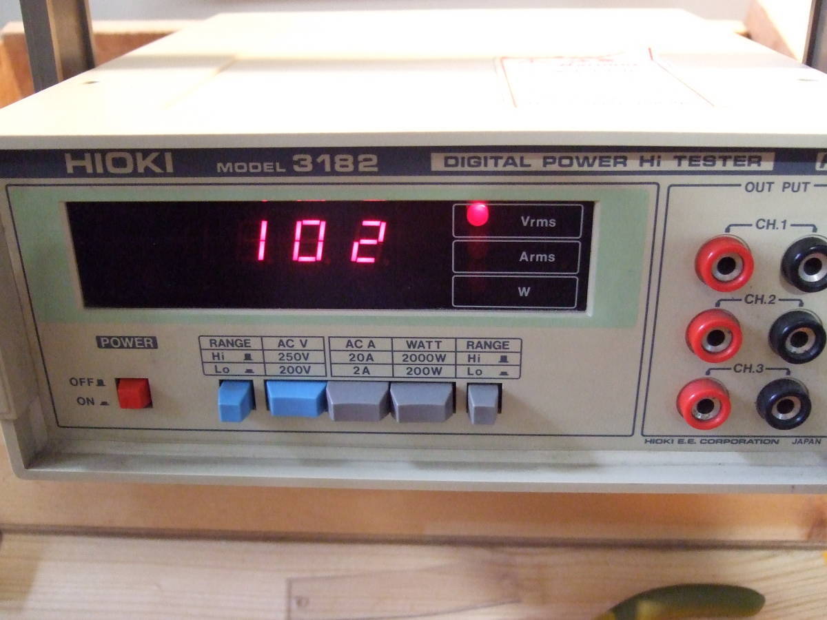 HIOKI 3182 デジタルパワーハイテスター ひずみ波の測定可能 電流・電圧・電力 2000W /【Buyee】 Buyee ...