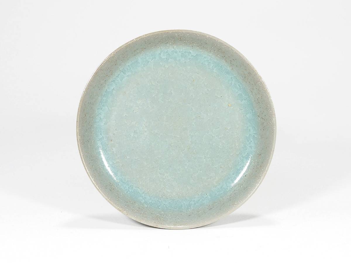 中国 古玩 青磁皿 直径18.5cm 青瓷盤 洗皿 筆洗 / 唐物・汝窯・汝釉 