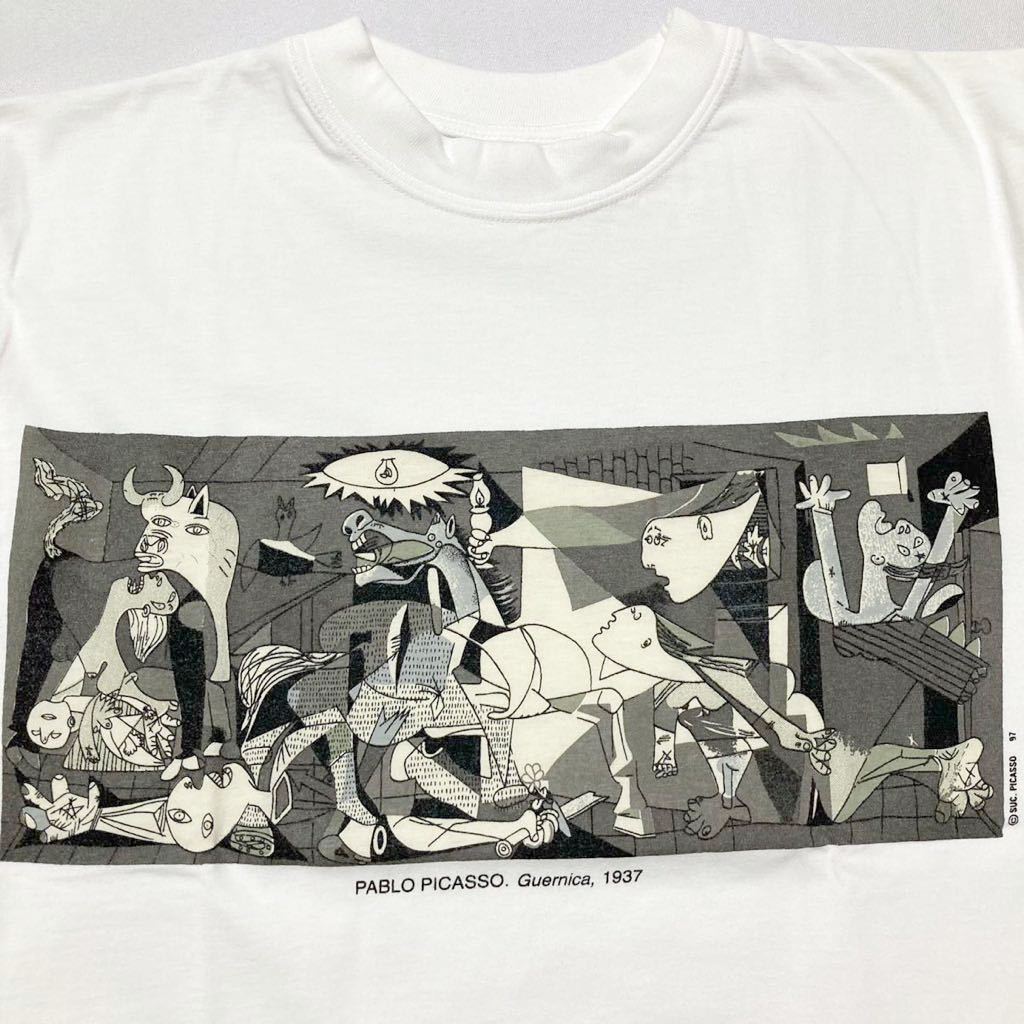 殿堂 日本全国送料無料 希少 美品 90s vintage Pablo Picasso Guernica art 90年代 ビンテージ ヴィンテージ パブロ ピカソ ゲルニカ アートTシャツ sannart.com sannart.com