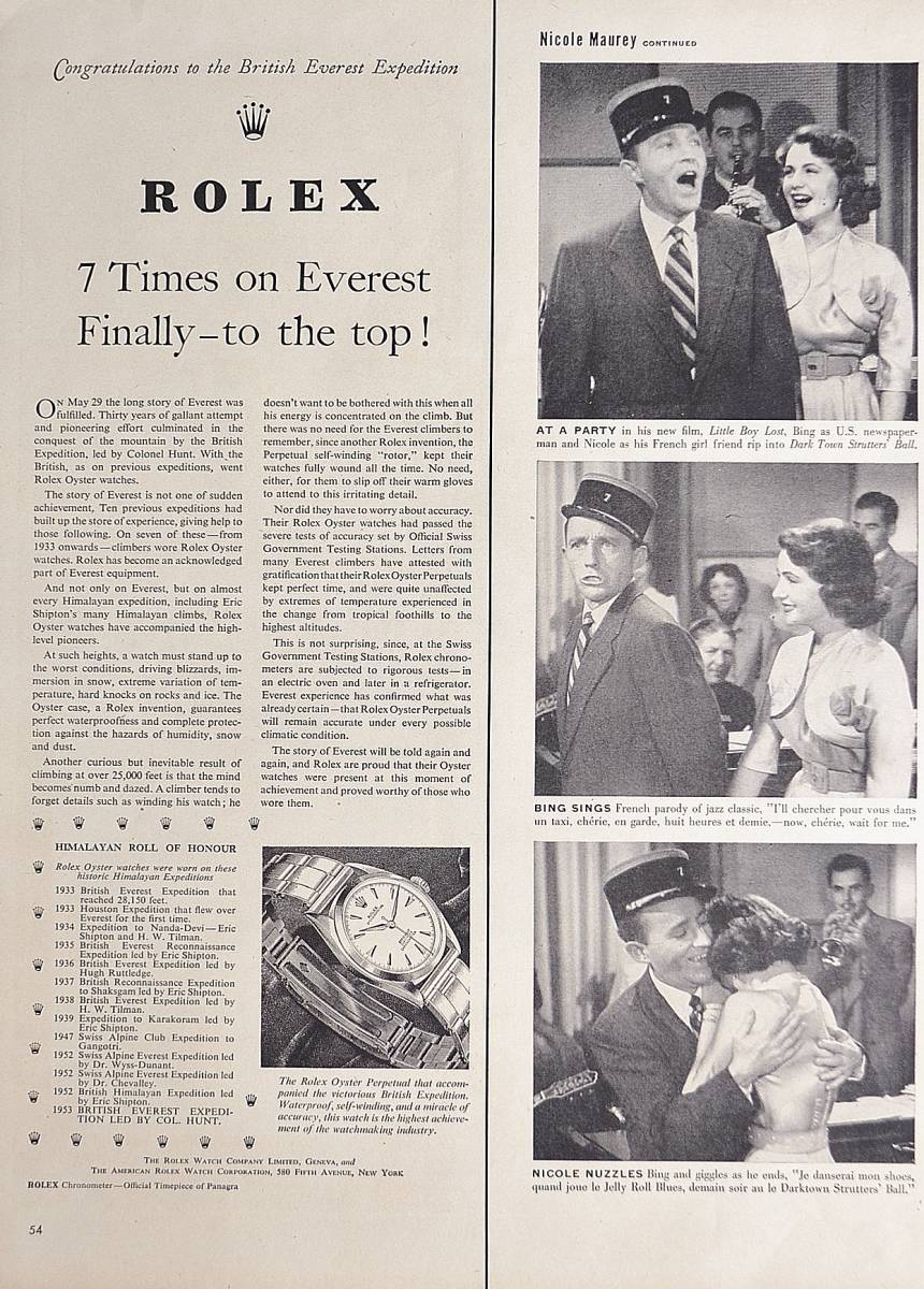 激安商品 種類豊富な品揃え 稀少 1950年代ロレックス広告 Rolex Oyster Perpetual 時計 Watch K bigportal.ba bigportal.ba