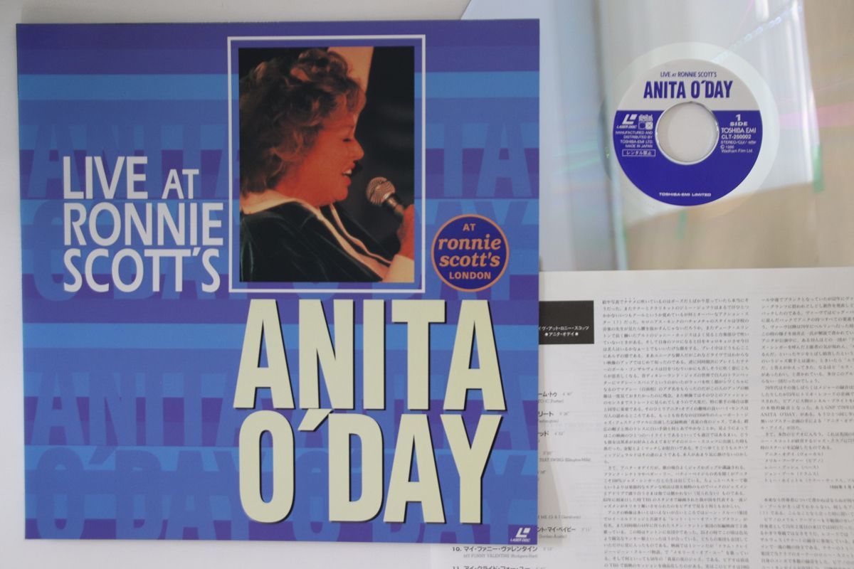 12周年記念イベントが ギフト LASERDISC Anita O Day Live At Ronnie Scott's CLT250002 TOSHIBA EMI 00600 sannart.com sannart.com
