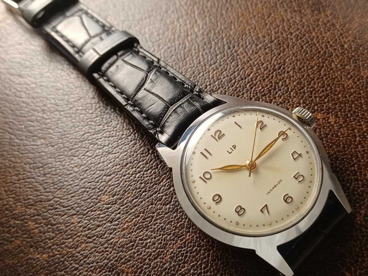 Cal R23 NOS未使用品&OH済み!1940年代 LIP リップ 33mm径オールSS製特殊防水ケース!オリジナル文字盤!代表機cal.R23搭載!極 ...