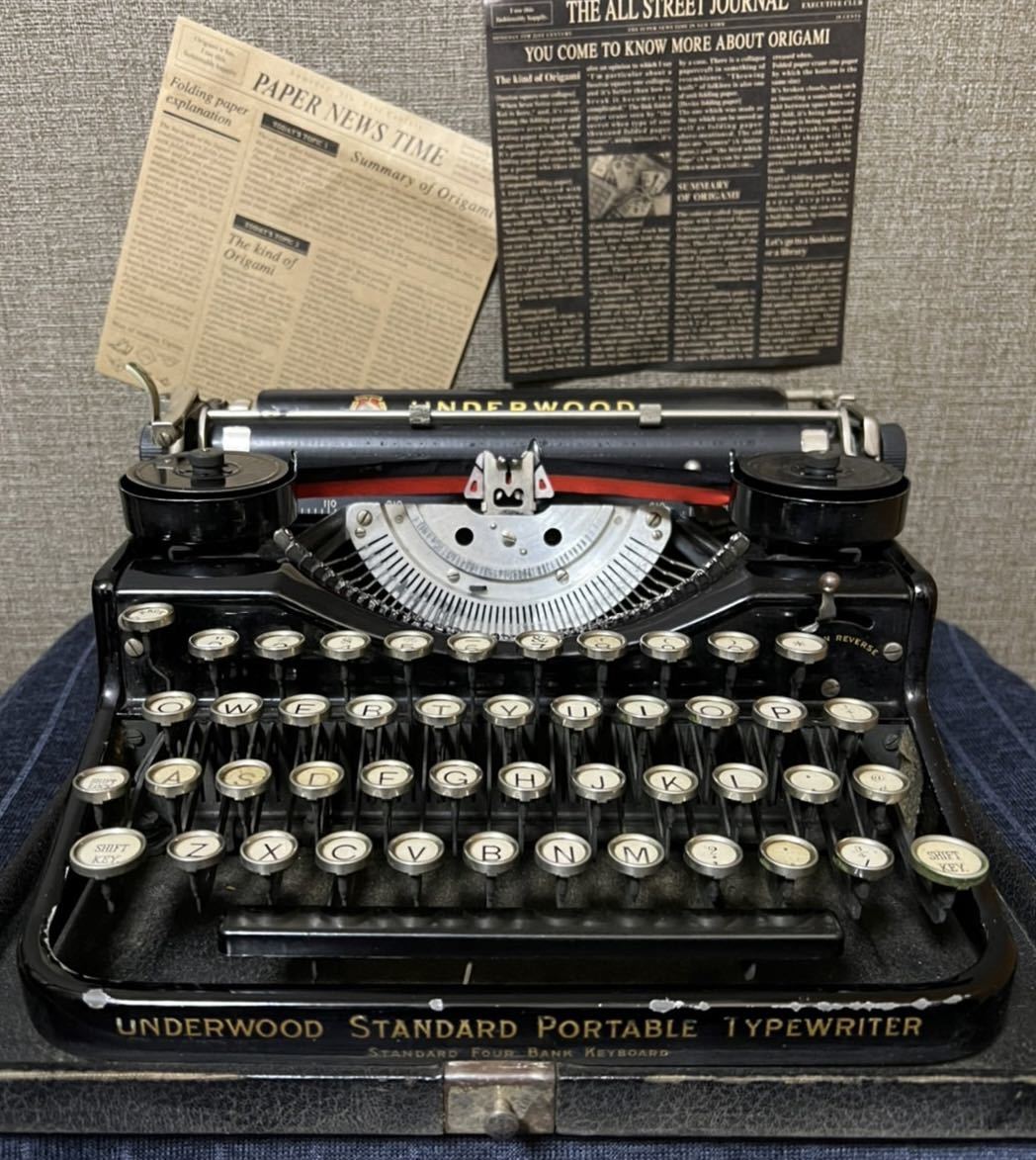 アンティーク タイプライター underwood standard portable typewriter FOUR BANK ヴィンテージ