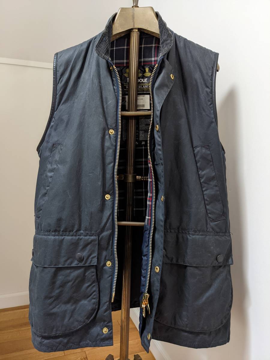 レア Barbour 英国王室御用達 A225 ベスト WESTMORLAND ウエストコート バブアー MADE IN ENGLAND