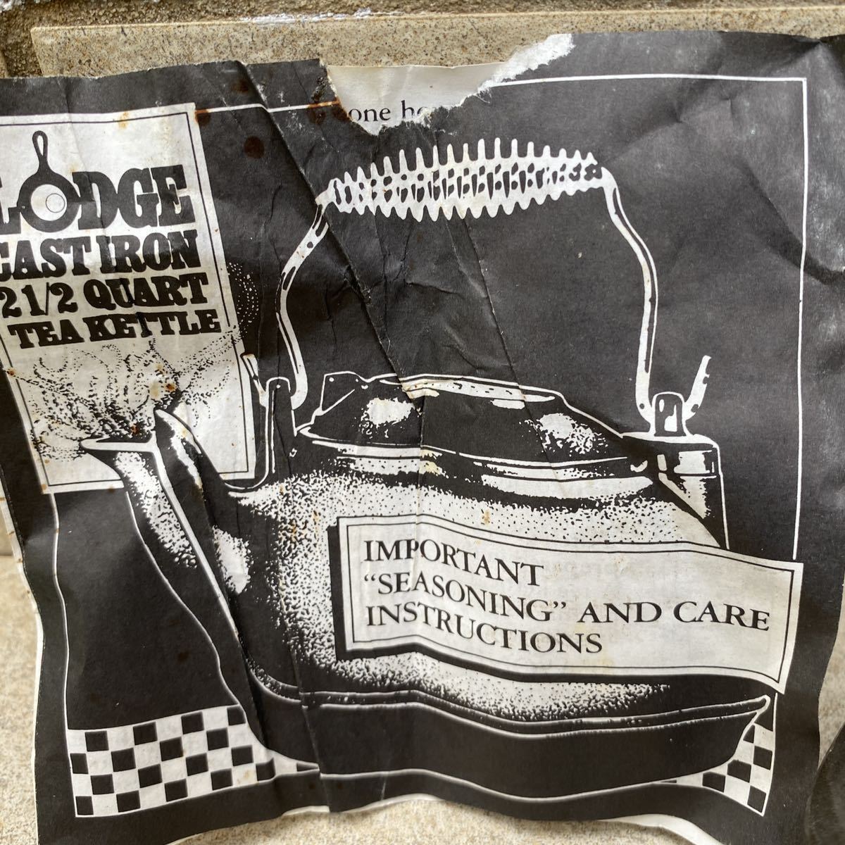 美品 LODGE ロッジ ケトル 2TK2 鋳鉄 薪ストーブ Cast Iron Tea Kettle 暖炉 焚火 /【Buyee