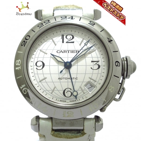 トップ 35％OFF Cartier カルティエ 腕時計 パシャCメリディアンGMT 2タイムゾーン W31078M7 ボーイズ SS 社外ベルト シルバー bigportal.ba bigportal.ba