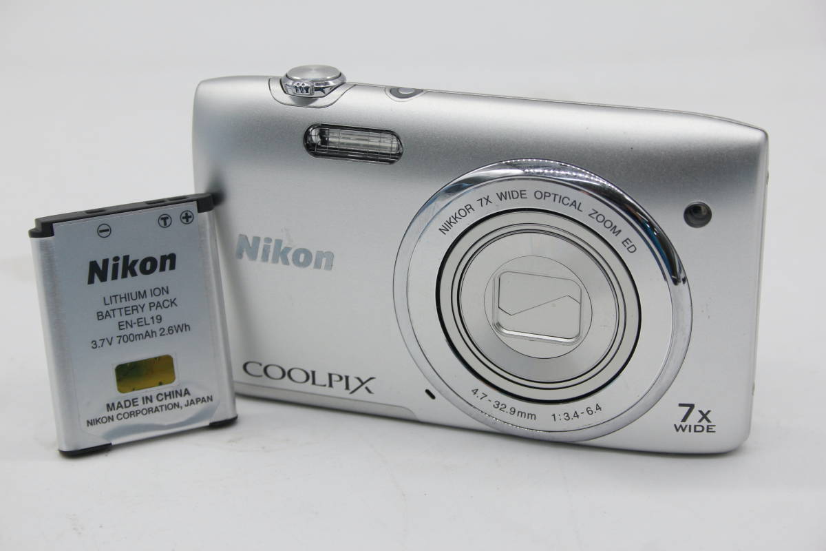 2021年ファッション福袋 日本製 良品 ニコン Nikon Coolpix S3400 Nikkor 7x Wide Optical Zoom ED バッテリー付き コンパクトデジタルカメラ C385 speaktotellthenproudlysell.com speaktotellthenproudlysell.com