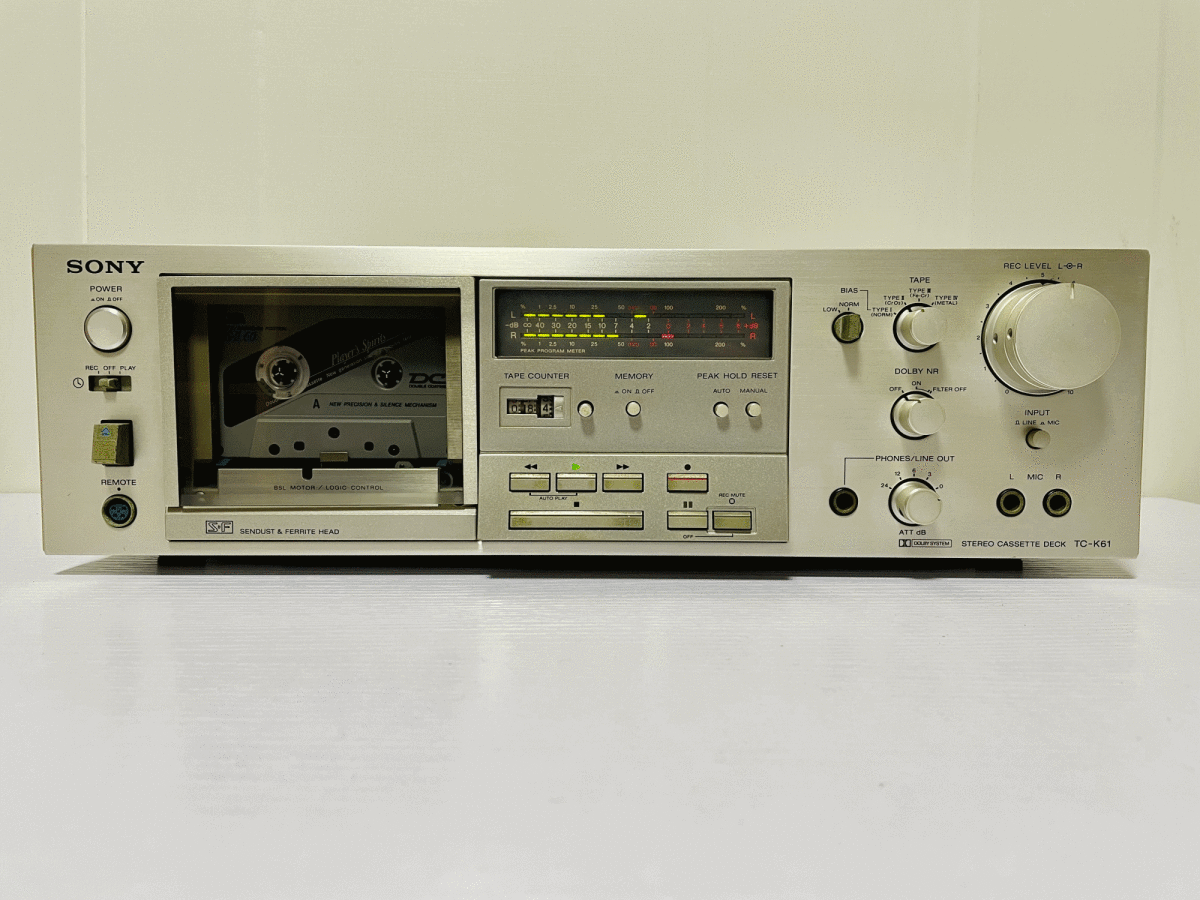 超人気高品質 舗 SONY TC-K61カセットデッキ Stereo Cassette Deck DOLBY通電OK Power Confirmed MADE IN JAPAN Type I II III IV Cr02 FE-CR Metal Tapes zmjita.com zmjita.com