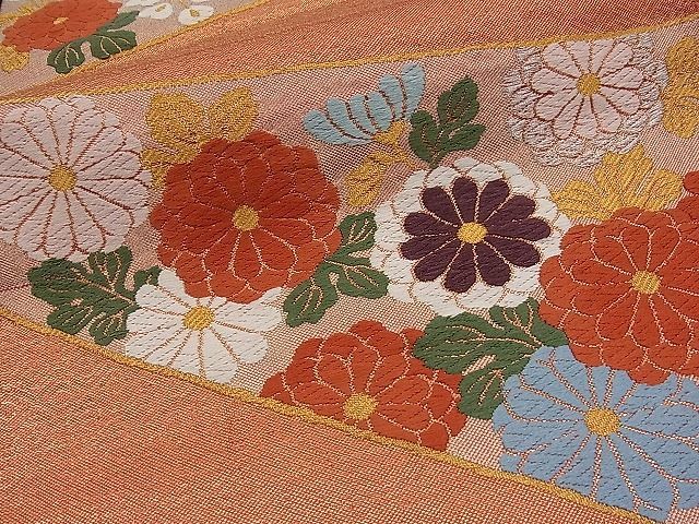 4月末迄 逸品 一繍庵 袋帯 京都知積院 壁画 ゴ―ルド 絹 手刺繍 池口