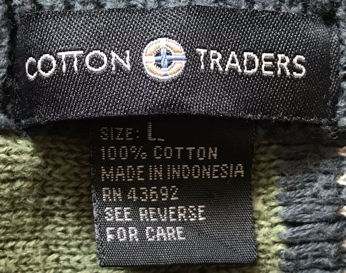 全ての 圧巻の幾何学模様最高のカラー配色 COTTON TRADERS ニット