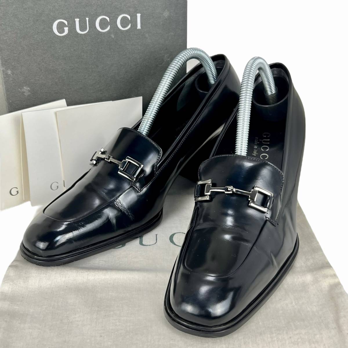 正規店購入品☆美品☆ GUCCI ホースビット パンプス ミドルヒール 37