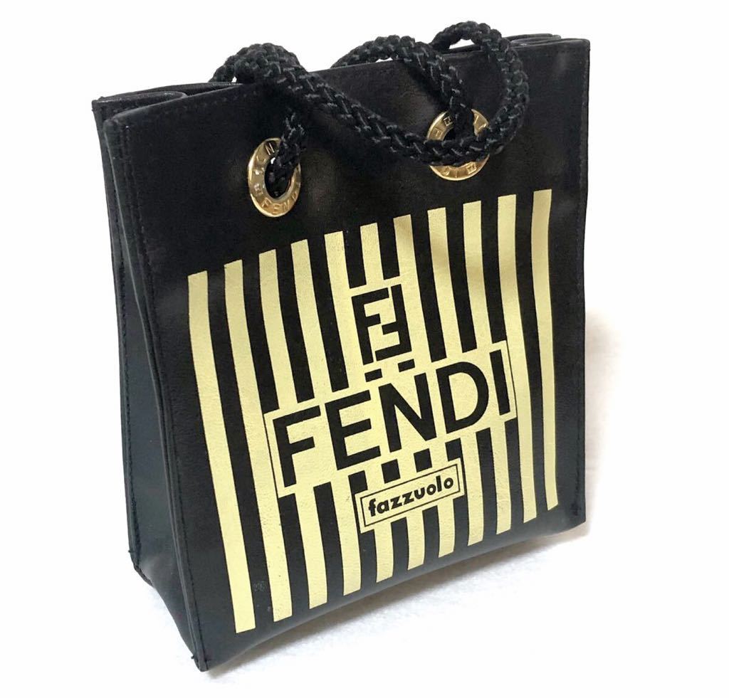 人気新品 FENDI Fazzuolo フェンディ ミニ ハンドバッグ ブラック 黒