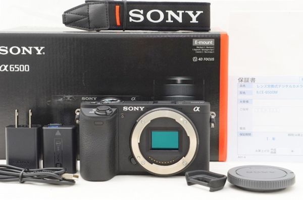 ☆新品同様☆ Sony ソニー α6500 ボディ ILCE-6500 元箱 付属品 Shot数