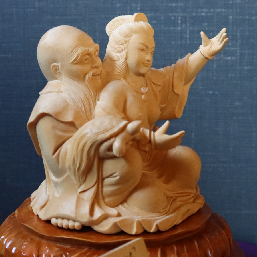 秘仏 木彫秘宝 陰陽和合像 新品 ガラスケース付き 春画 弁財天 彫刻 仏像 裸婦 観音 子宝 置物 検) 枕絵 底絵 隠し絵 秘画 仏教美術 ...