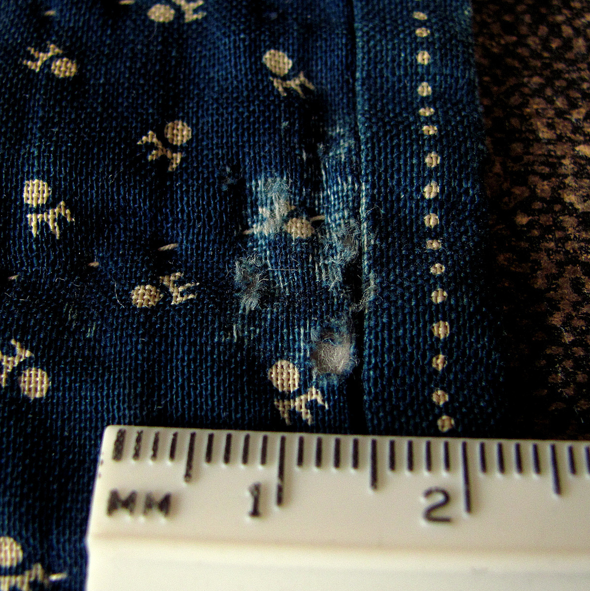 【生地】STIFEL? Vintage 1890s 1920s Indigo Calico Fabric Wabash Stripe