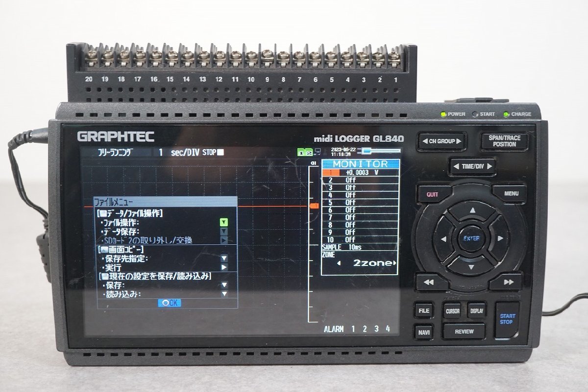 [NZ] [G609280] グラフテック/GRAPHTEC midi LOGGER GL840 絶縁多チャンネル データロガー ケース付き ...