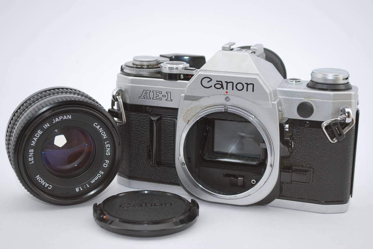 外観並級】Canon AE-1 + New FD 50mm F1.8 MF一眼レフカメラFDマウント