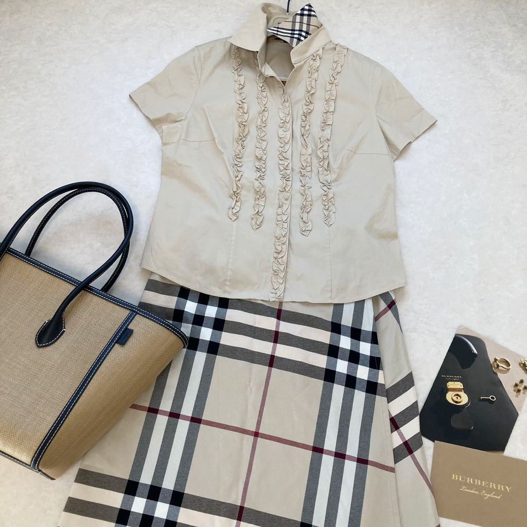 大きいサイズ◇美品◇バーバリー BURBERRY 13号/44/XL-3L 美シルエット