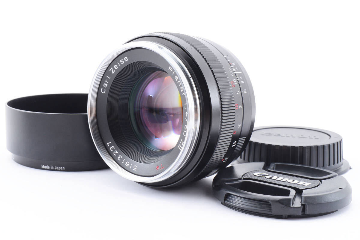 ☆極上美品☆ Carl Zeiss カールツァイスPlanar T* 50mm F1.4 ZE Canon