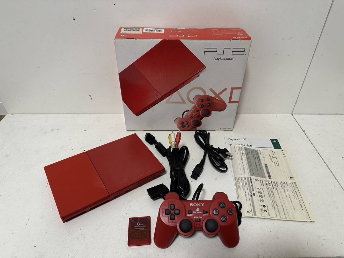 完品】【ソニー 薄型 PS2 本体セット 最終モデル SCPH-90000 CR