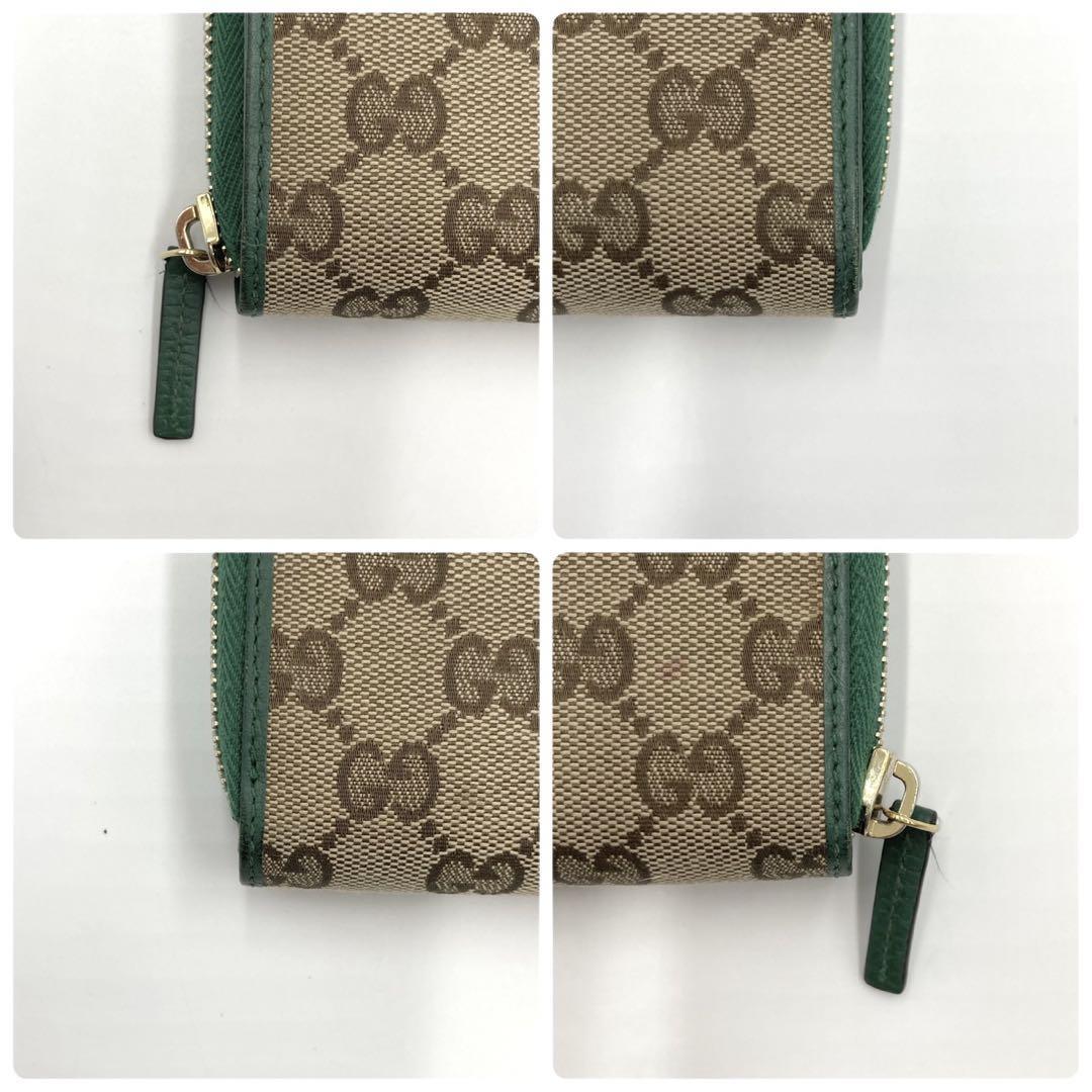 のスニーカー GUCCI グッチ 折り財布 GGキャンバス 希少赤 レディース