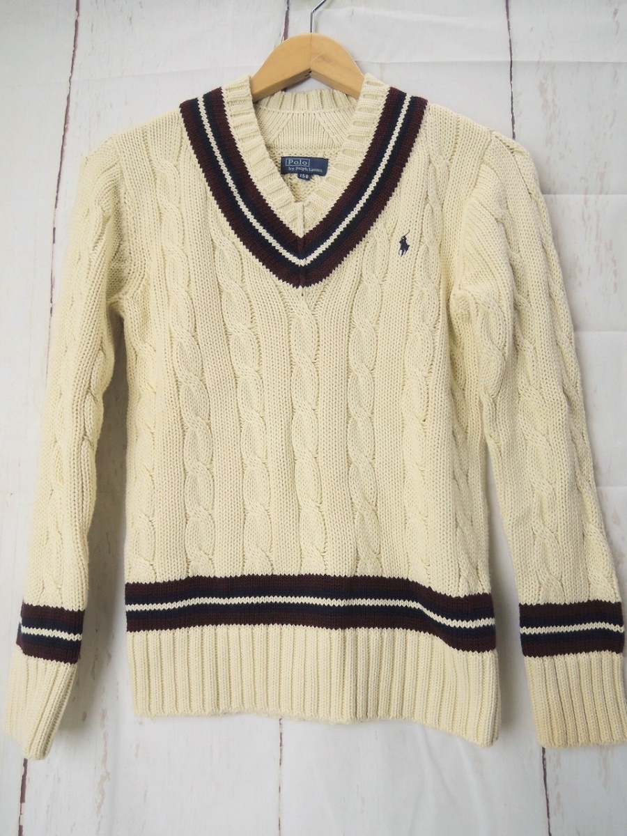 POLO RALPH LAUREN ポロ ラルフローレン ケーブルニット 150 ベージュ